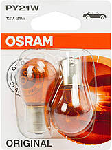 OSRAM (Germany) 7507-02B — Автолампа (комплект 2шт) PY21W 12 V (жовта в покажчик повороту)