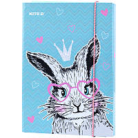 Папка для тетрадей на резинках Kite Cute Bunny K21-210-1