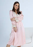 Шовкова сукня жіноча сорочка "Прованс". TM"Silk Kiss". Provence. Натуральний 100% шовк. Ніжно-рожева