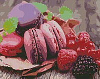 Алмазна вишивка на підрамнику, Натюрморт "Малинове настрій" 40*50 см без коробки АМО7049