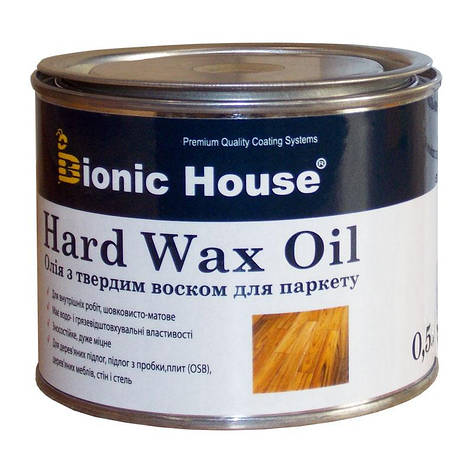 Олія для підлоги з твердим воском HardWax Oil 0,5 л Безбарвний, фото 1