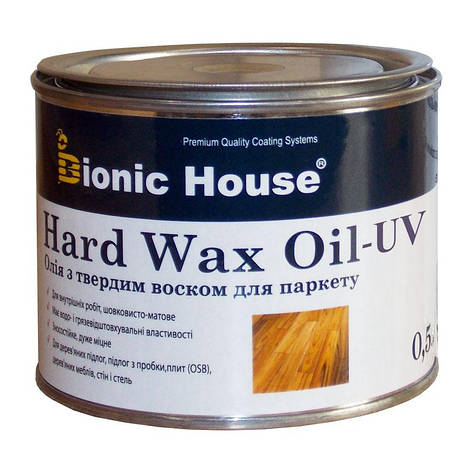 Олія для підлоги з твердим воском і УФ-фільтром HardWax Oil UV 0,5 л Безбарвний, фото 1