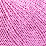 Yarnart JEANS (Джинс) № 20 рожевий (Пряжа напівбавовна, нитки для в'язання) 50 г, фото 2