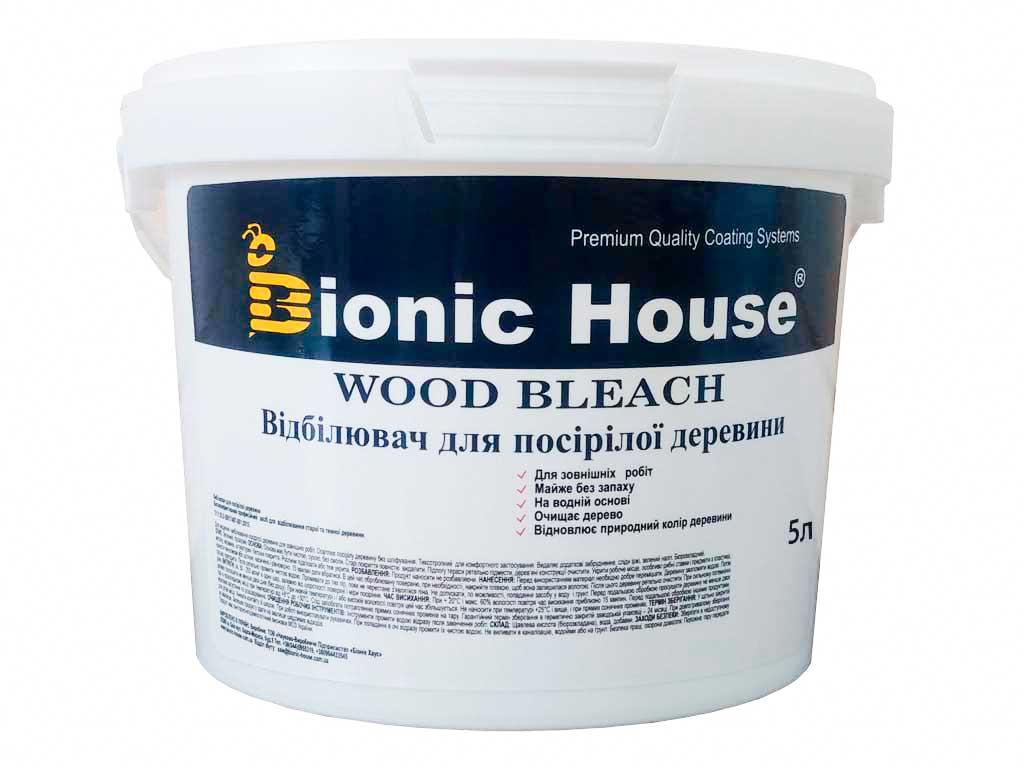 Відбілювач для деревини без хлору WOOD BLEACH Bionic-House 5л Безбарвний