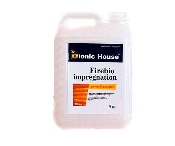 Вогнебіозахисні просочення FireBio Impregnation Bionic-House 5кг Безцветная, фото 1