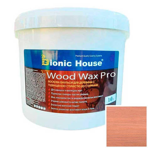 Краска для дерева WOOD WAX PRO безцветная база Bionic-House 10л Индиго, фото 2