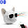 Портативна музична Bluetooth колонка Голова бульдога Aerobull Dog Head Mini (Білий), фото 3