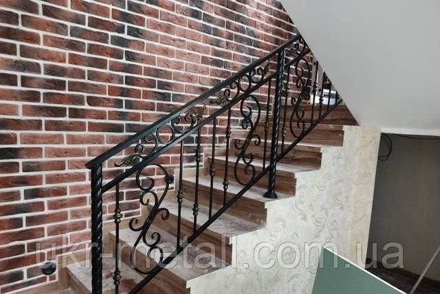 Перила для лестниц и балконов кованые изготовление и монтаж - фото 1 - id-p1105168910