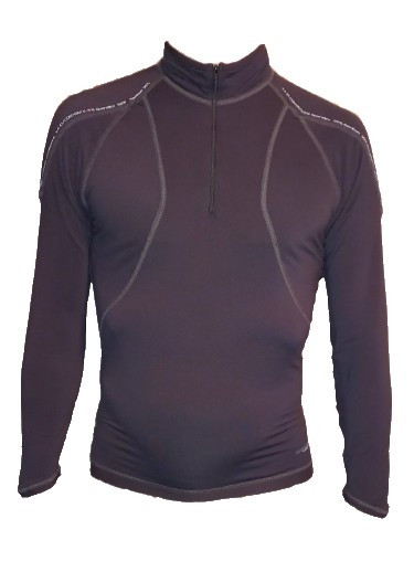 Термокофта Komperdell Long Sleeve Shirt man з блискавкою чорна розмір XL 6059-02.XL