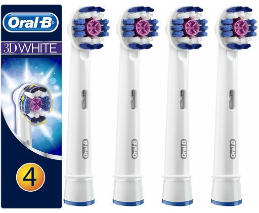 Змінні насадки для електричної зубної щітки Oral-B EB18 3D White 4 шт