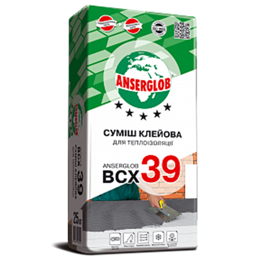 Клей для утеплювача Anserglob BCX 39 (25 кг)