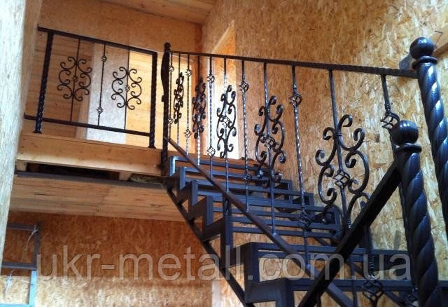 Перила для лестниц и балконов кованые изготовление и монтаж - фото 4 - id-p1105168910