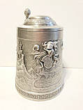 Пивний олов'яний келих із кришкою захисник, фото 2