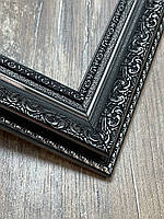РАМКА 50x70. Чорне срібло. Ширина профілю 45 мм Рамки для фото, вишивок, картин