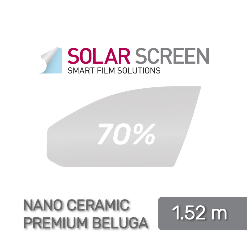 Solar Screen Nano Ceramic Premium Beluga 230, тонувальна плівка, пропускання 70%, 1.524 м