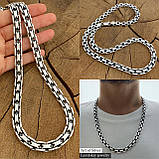 Срібний чоловічий ланцюжок Подвійний Якір, фото 3