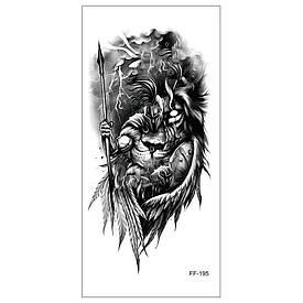 Флеш Тату. 21*10 См. Перевідна. Тимчасова. Спартанці, Грецький Стиль, Воїни, Леви, Крила, Ff-195 (S), Ч/Б
