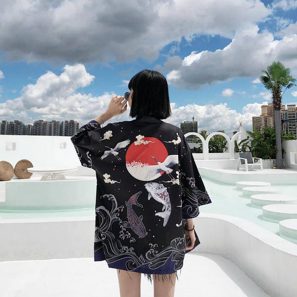 Black Kimono Cardigan Cosplay MIRUKI 1577362938