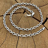 Срібний Якірний ланцюжок без граней із православним хрестом, фото 2