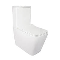 Унітаз-компакт Qtap Crow безободковый з сидінням Soft-close QT05222170W