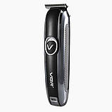 Машинка для стриження акумуляторна VGR V-168 5 Вт 3 насадки, фото 2