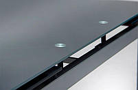 Стіл Венді сірий розкладний прямокутний скляний 110+30*2х70 см, у скандинавському стилі XS-1025, фото 6