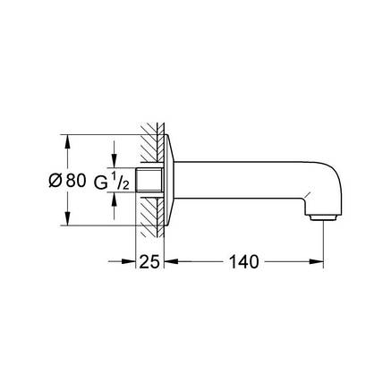 Вилив Grohe BauClassic 13258000, фото 2