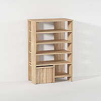 Тумба для взуття з табуреткою MebelProff то-7, обувниця, тумба в приходжу, тумбочка для взуття, обувна тумба Дуб Сонома