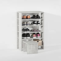 Тумба для взуття з табуреткою MebelProff то-7, обувниця, тумба в приходжу, тумбочка для взуття, обувна тумба