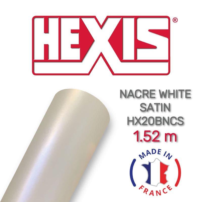 Hexis Nacre White Satin HX20BNCS — Біла сатинова перламутрова плівка, 1.524 м