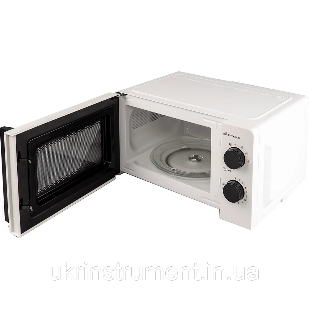 Микроволновая печь Grunhelm 20MX708-W, 20 л., 700W, 6 уровней мощности, механическое управление. - фото 2 - id-p355038009