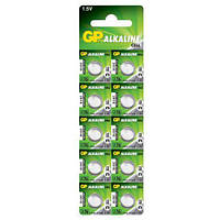 Батарейка GP ALKALINE Cell A76F-U10 щелочная, A76, LR44 (4891199015496)