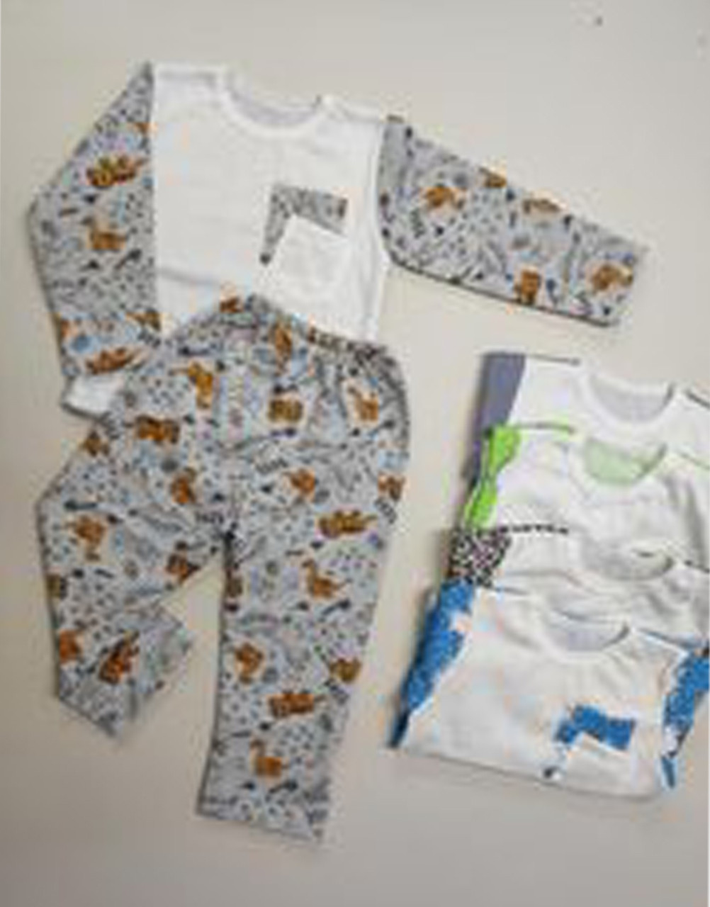 Пижама детская комбинированная (начес) - фото 4 - id-p1570449909