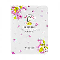 Тканевая маска для лица с цветами персика IMAGES Baby Skin Moisturizing Foliage Mask