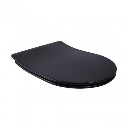 Сидіння для унітаза Qtap (Robin, Scorpio) з мікроліфтом Slim QT99U184UF450MB, фото 1