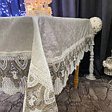Скатертина Оксамитова Версаль високої якості на будь-який стіл! Комбінований колір (Під замовлення 1-3дні), фото 7