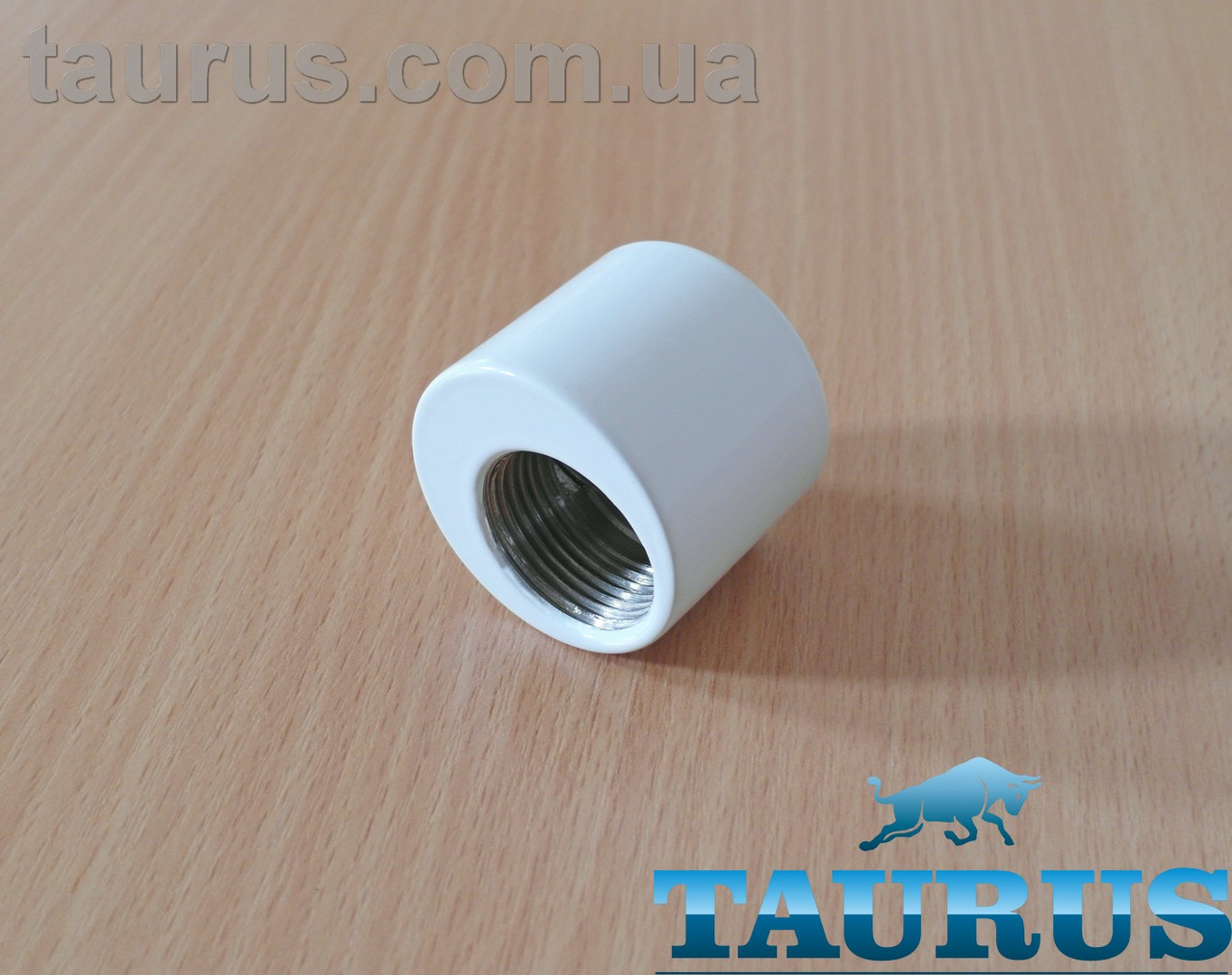Білий ексцентрик муфту ThermoPulse D40/10 White для зміщення різьби 3/4" внутрішня до 10 мм. Ніж сталь AISI304