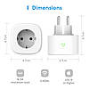 Розумна розетка Meross Smart Wi-Fi Plug 16A (MSS210HK) Apple HomeKit Amazon Alexa Google Assistant SmartThings, фото 3