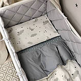 Дитячий постільний комплект Baby Mix Хмари сірі, фото 4
