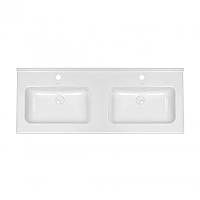 Раковина подвійна Qtap Albatross 1210х467х195 White з донним клапаном QT0111FL8167GW