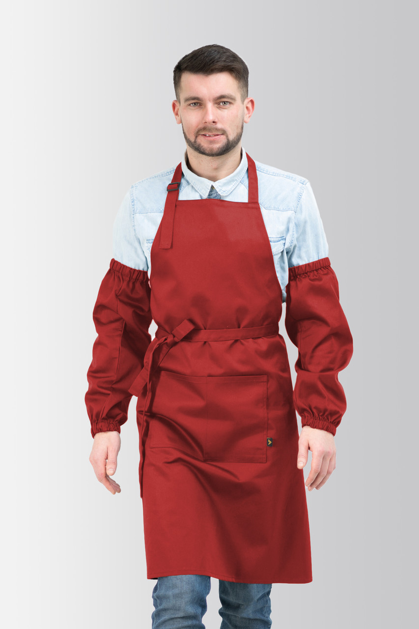 Нарукавники для кухаря, продавця, флориста Червоні, фото 1