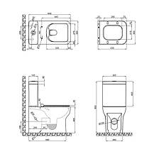 Унітаз-компакт Qtap Cardinal безобідковий із сидінням Soft-close QT0422C666PW, фото 2