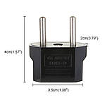 Мережевий перехідник євро для адаптерів живлення (Чорний), фото 4