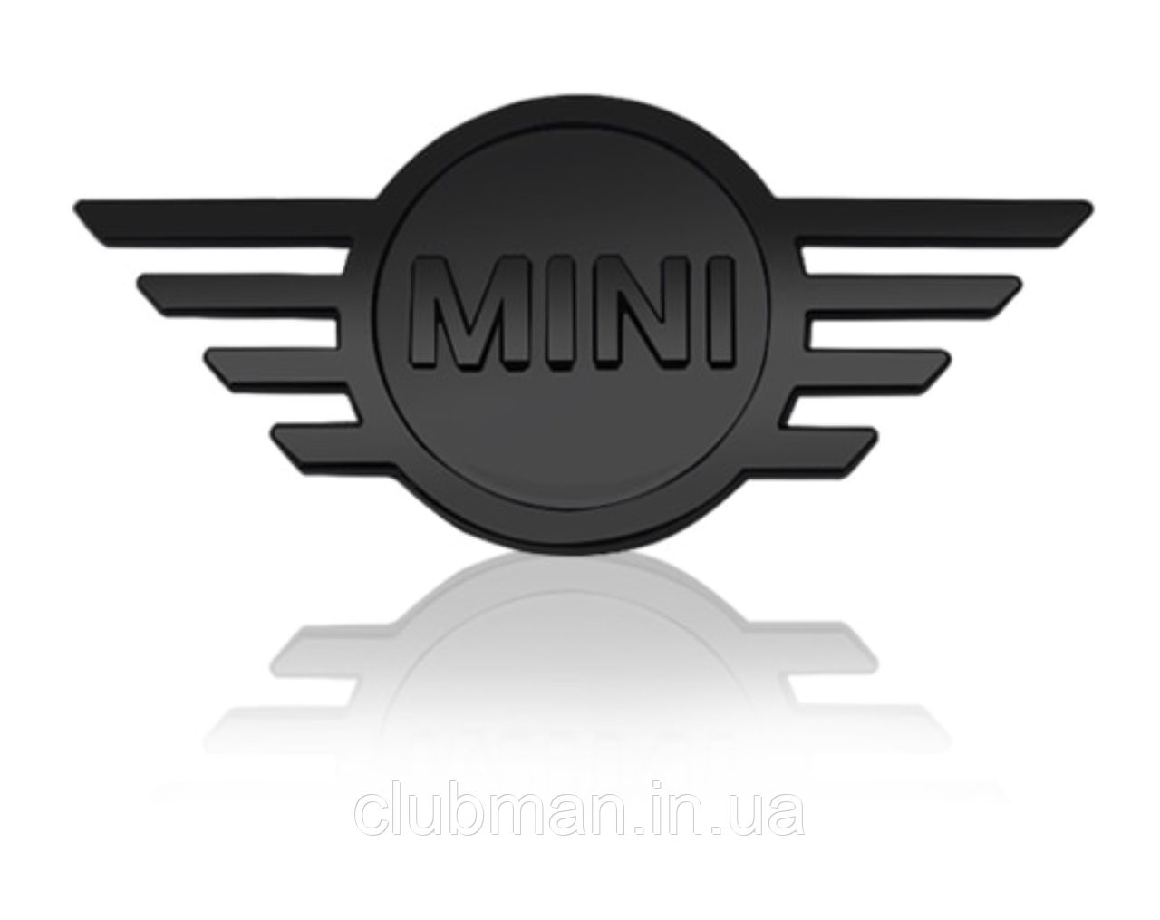 Емблема передня MINI (Міні) Clubman F54 2015-... Чорний глянець (14.6 х 6.6 см)
