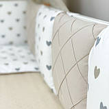 Дитячий постільний комплект Art Design Happy Night Серця беж, фото 3