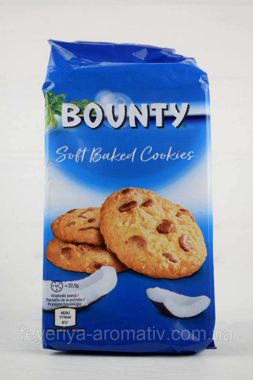Печиво зі смаком кокосу та молочним шоколадом Bounty 180г (Велика Британія)