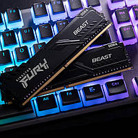 Модуль памяти Kingston Fury DDR4 16GB 2x8GB 3200MHz Beast Black (KF432C16BBK2/16)