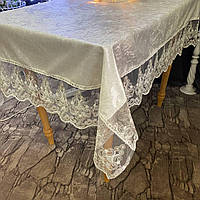 Скатерть Бархатная Ришельє высокого качества на любой стол! Комбинированный цвет (Под заказ 1-3дня)