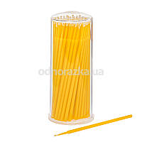 Мікробраші для брів і вій MA-100 Regular, розмір L, жовті, в тубусі, 100 шт