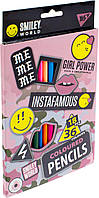 Олівці кольор. 36 кольор./18шт "Yes" №290610 Smiley World дівчинка(8)